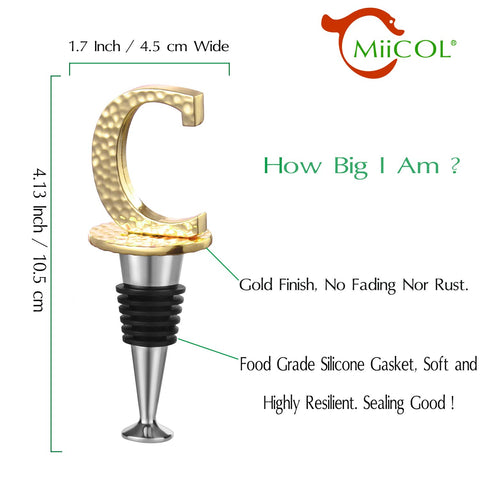 Miicol Prosecco Topper in gold plating seals bubbles while elevating the table setting