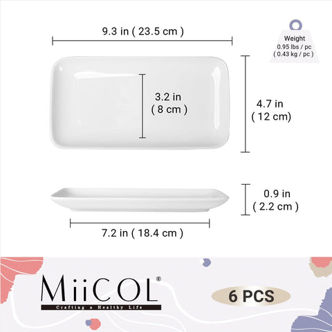 Miicol set of six serving dishes for appetizers, desserts, and small bites at gatherings.