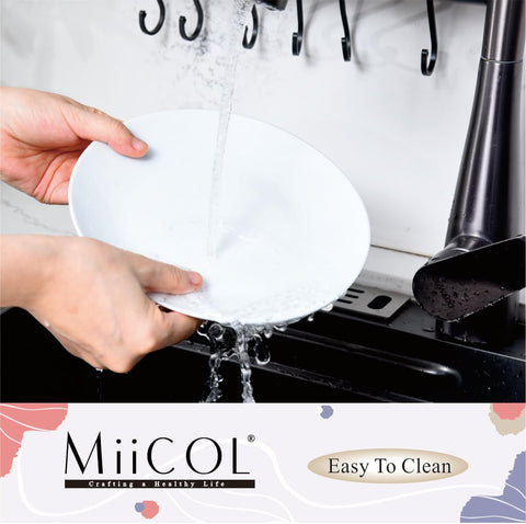 Miicol smooth glaze close-up highlights non-porous surface.
