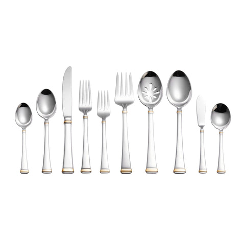 Mikasa Gold Accent Harmony flatware in premium gift box for gifting