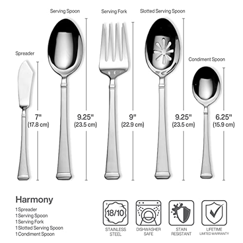 Mikasa Harmony sugar spoon and butter knife duo in one set