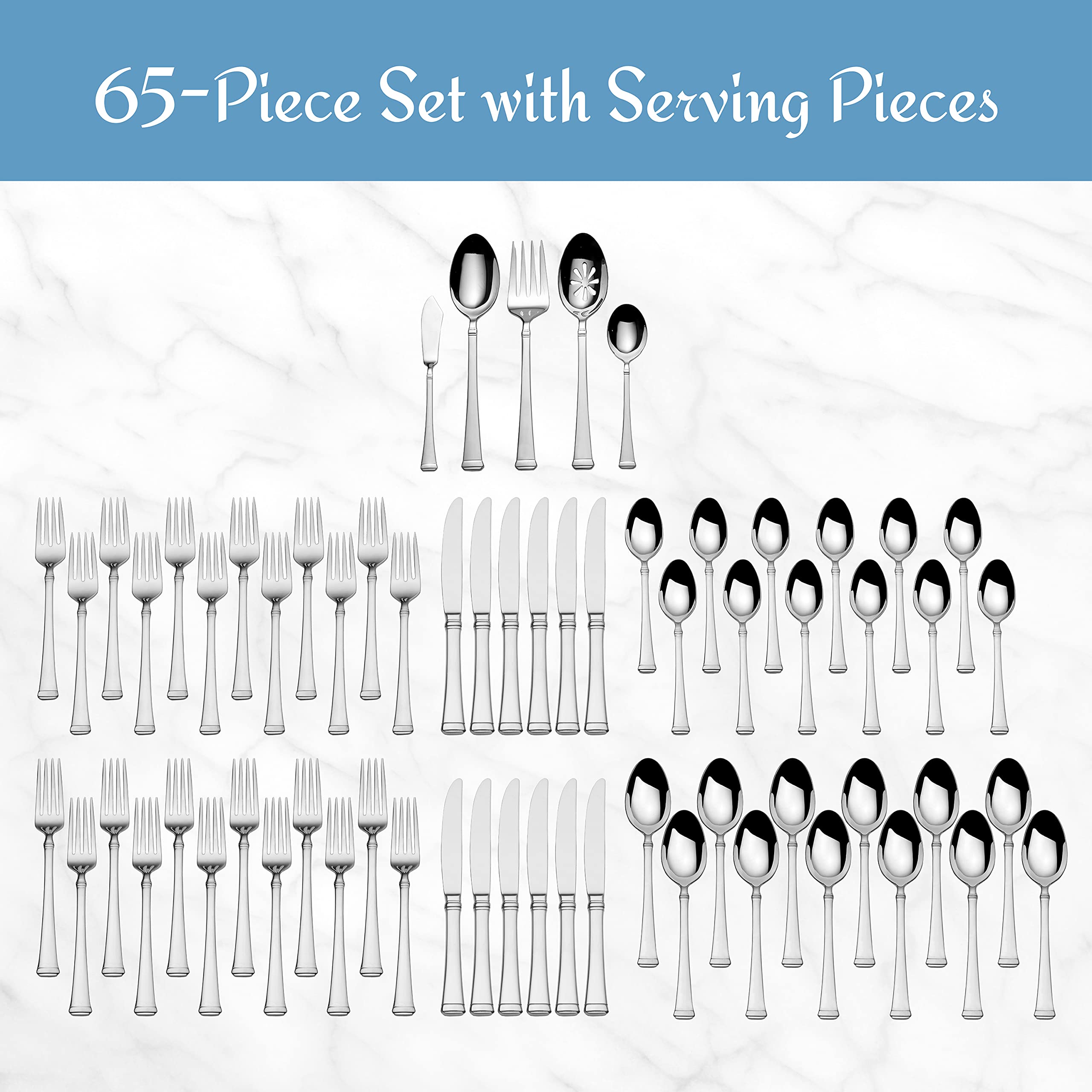 Mikasa Harmony dinner fork showcases tapered handle and balanced feel