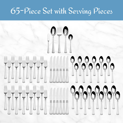 Mikasa Harmony dinner fork showcases tapered handle and balanced feel