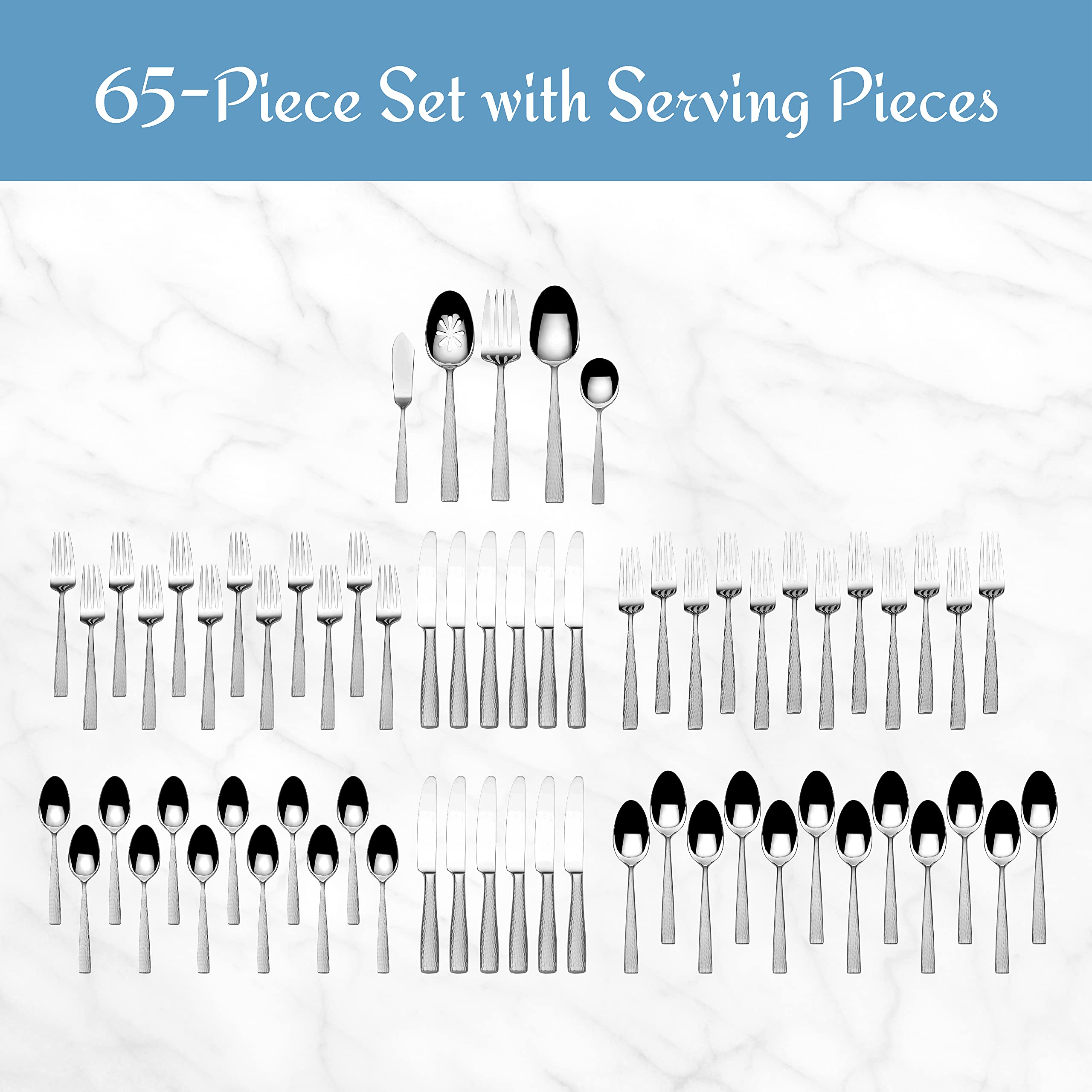 Mikasa Oliver Satin dinner knives with ergonomic handles for comfortable cutting