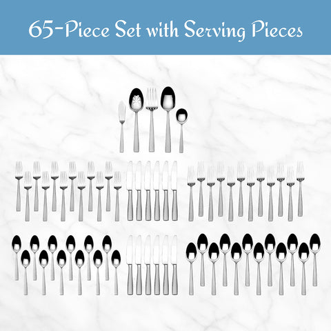 Mikasa Oliver Satin dinner knives with ergonomic handles for comfortable cutting