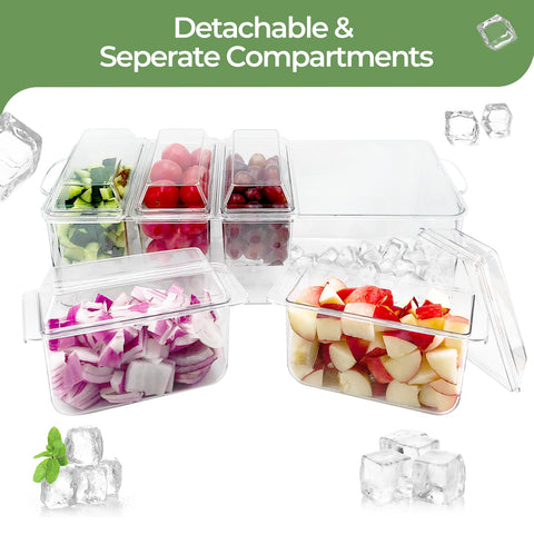 MIKESIER five removable lids protect flavors while keeping access easy