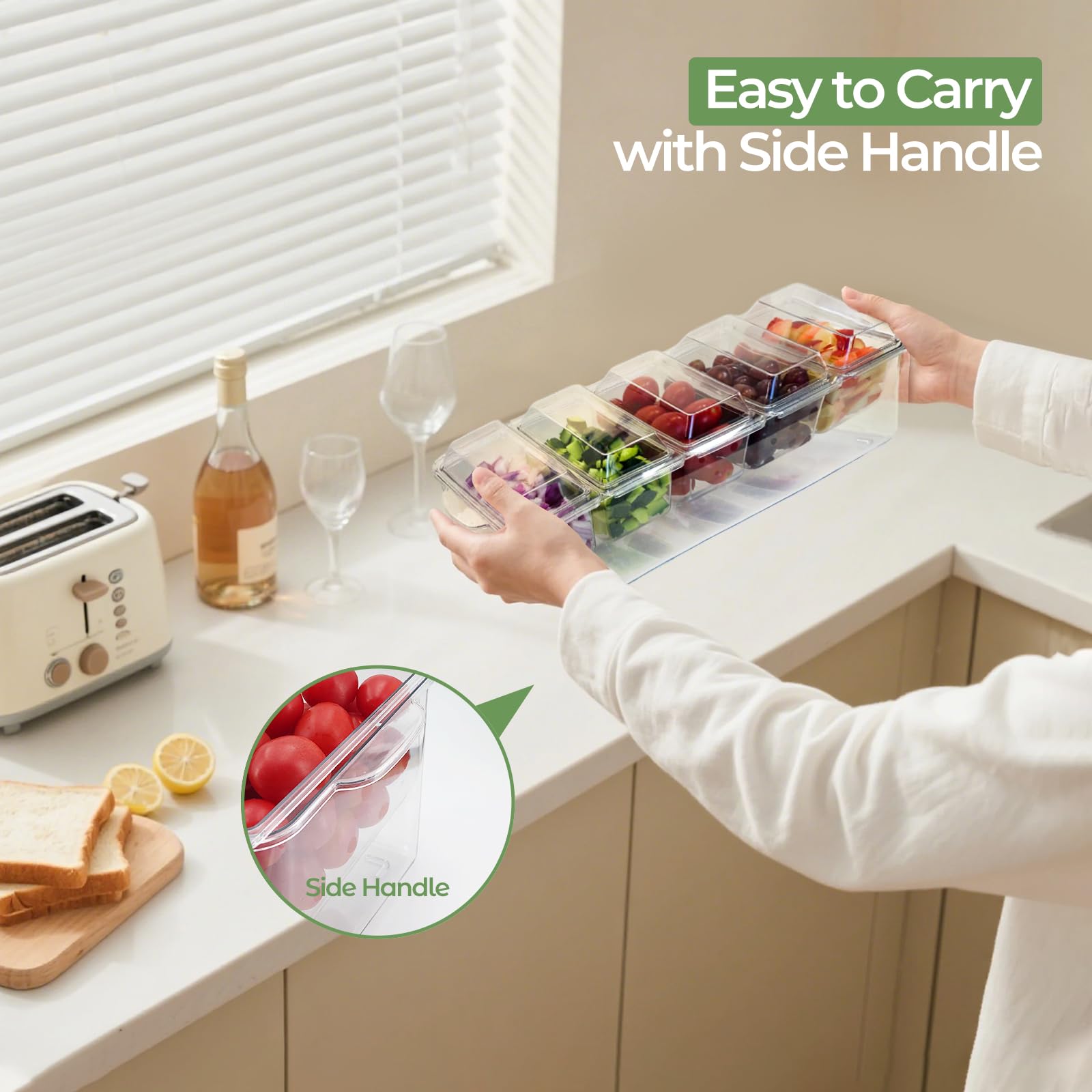MIKESIER included serving spoons help guests serve toppings neatly