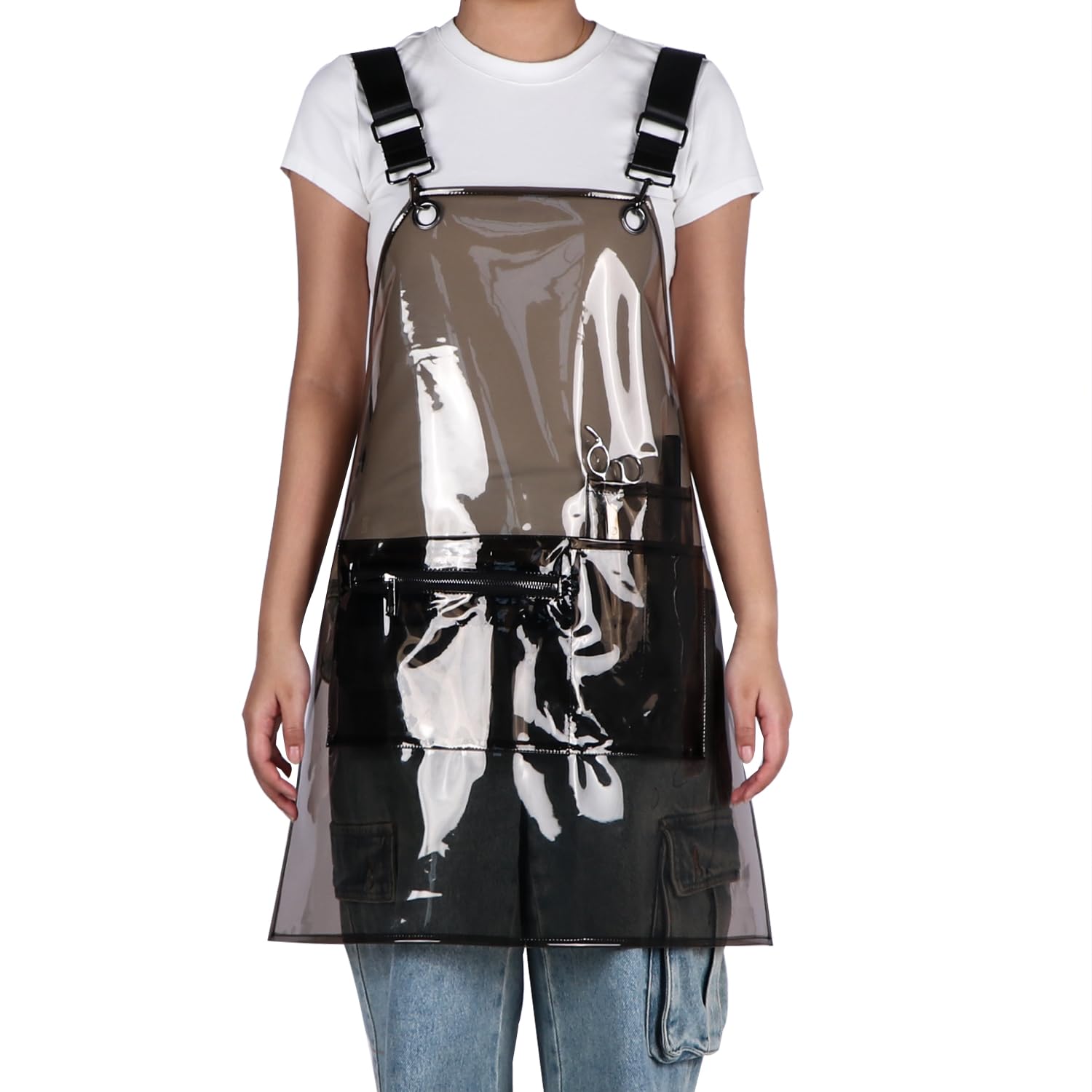 Miki Well apron with multi-pocket and zipper to keep tools secure during busy sessions.