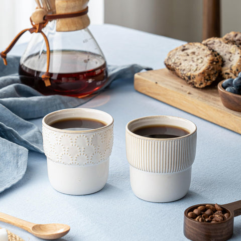 MIKIGEY 4oz espresso cups with firework pattern ideal for festive coffee moments