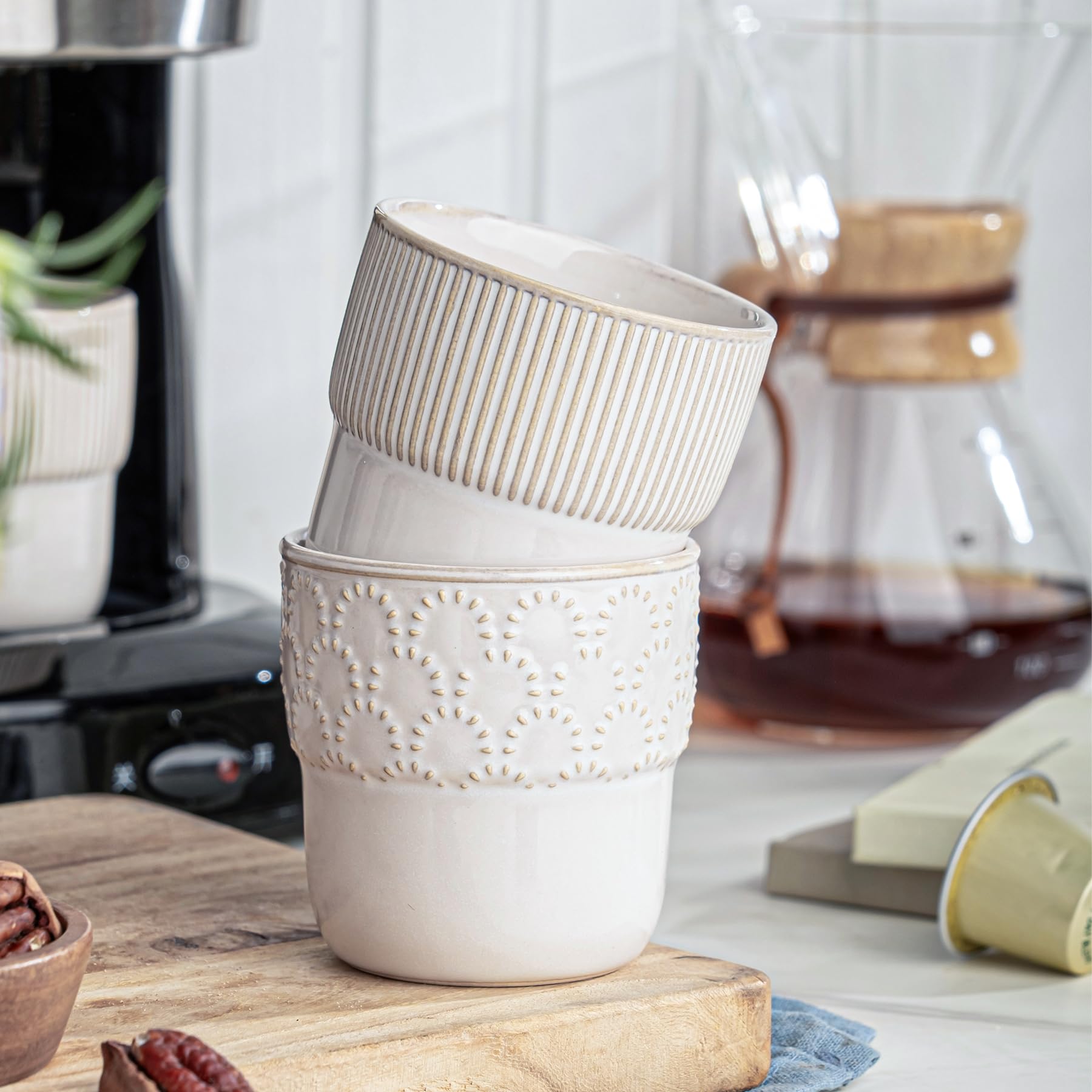 MIKIGEY farmhouse decor espresso cups add rustic charm to your table