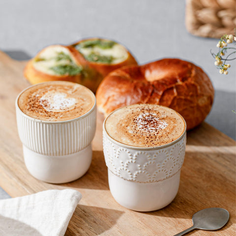 MIKIGEY mini porcelain coffee mugs for everyday sipping