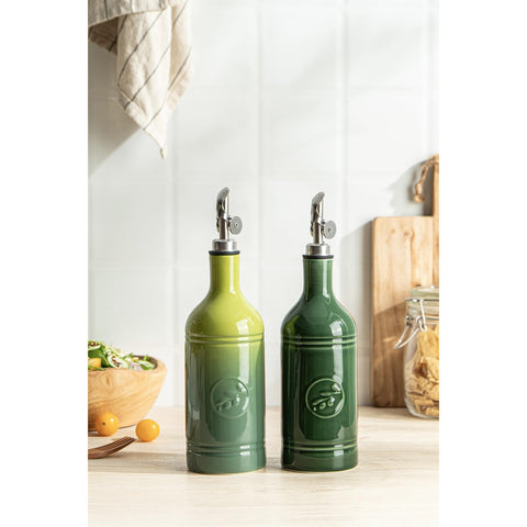 MIKIGEY olive leaf embossed bottle adds rustic elegance during cooking