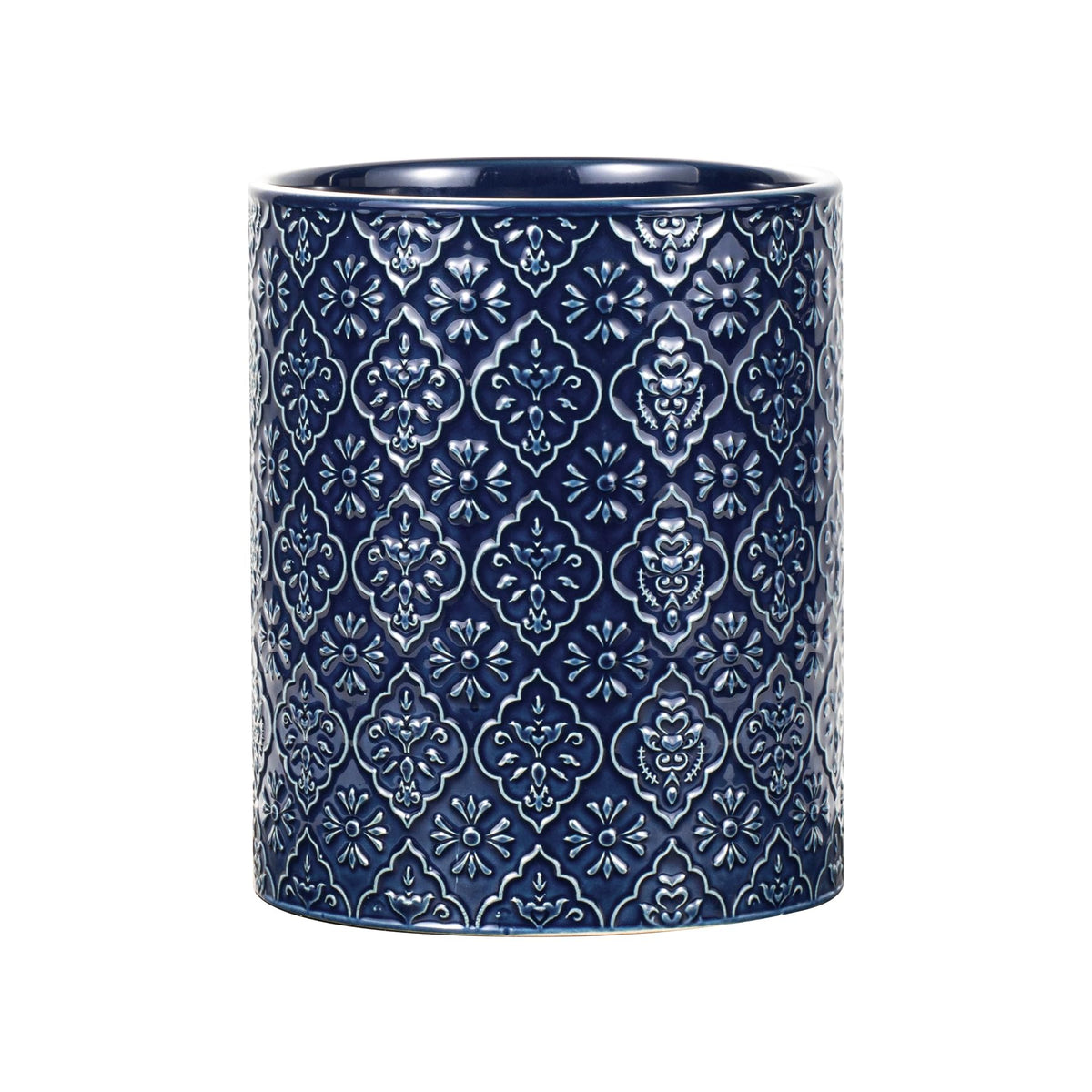 MIKIGEY embossed pattern utensil holder enhances kitchen counter style