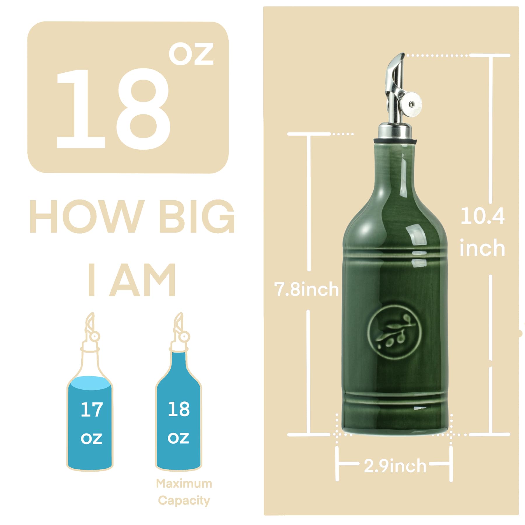 MIKIGEY automatic pourer enables quick, mess-free dressing and cooking prep.
