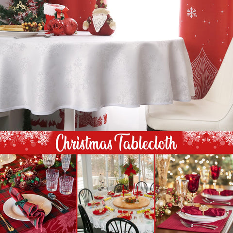 MikiUp machine washable tablecloth offers easy cold-water cleaning.