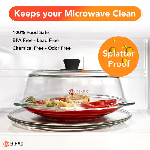 Mikro Innovations dishwasher-safe glass cover for easy cleaning