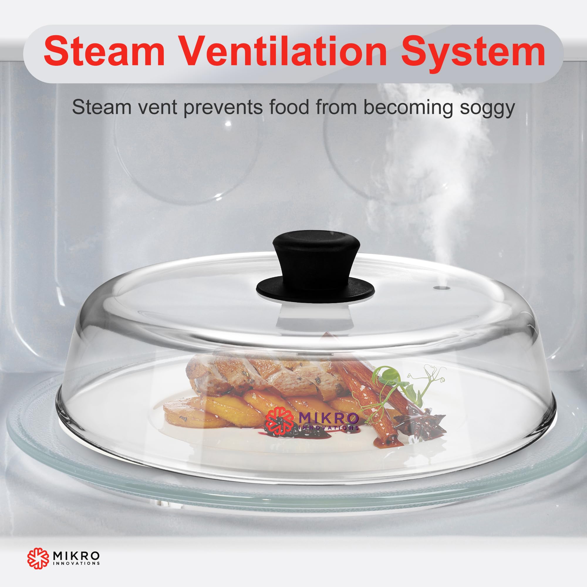 Mikro Innovations vent-hole design helps moisture escape without soggy leftovers.