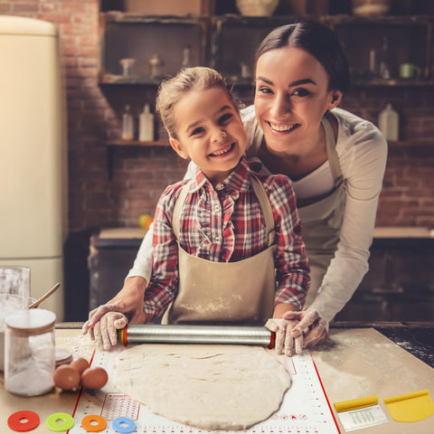 MIKULA complete baking kit keeps counters tidy while you cook.