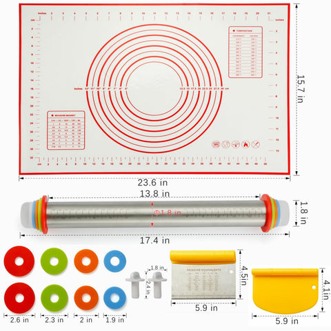 MIKULA dough roller set supports versatile baking from pizza to pastries.