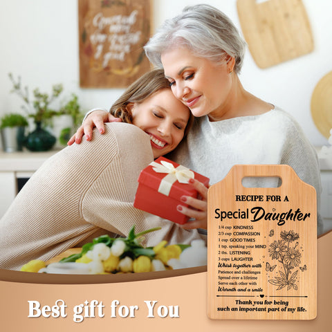 Milcier recipe cutting board ready-to-gift with smooth edges.