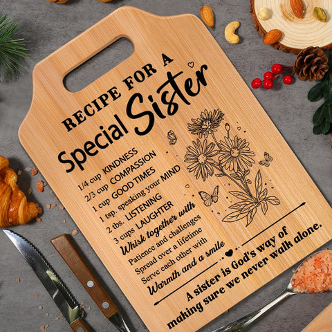 Milcier natural bamboo cutting board showing unique texture and eco-friendly design.