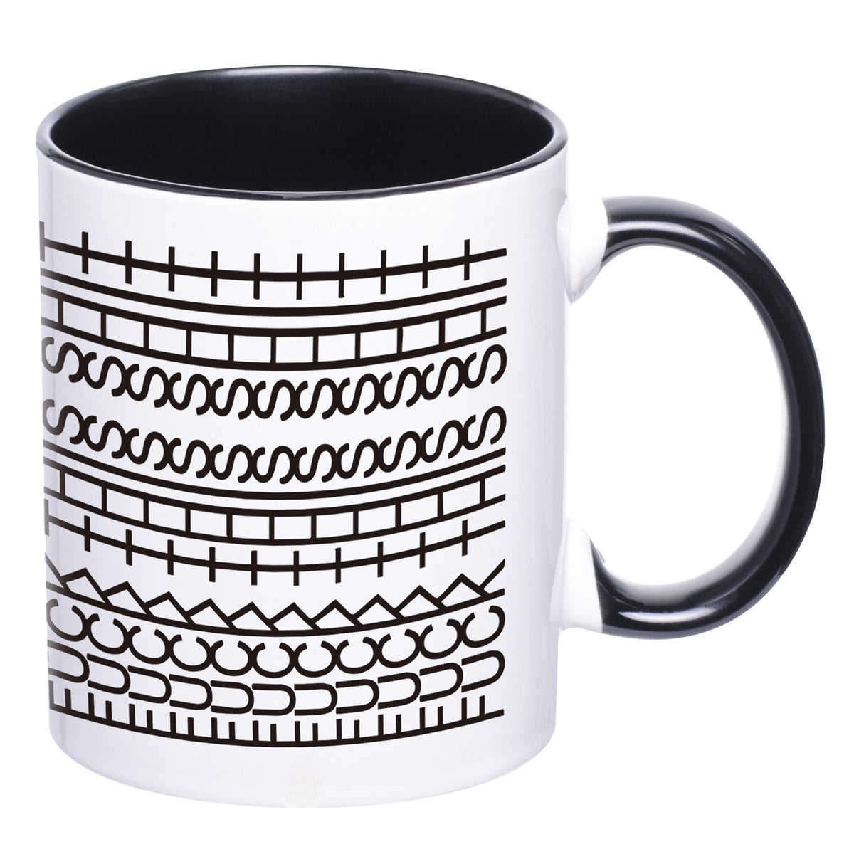 Milianquill Fuck This Shit Mug, front view, bold humor for daily coffee breaks.