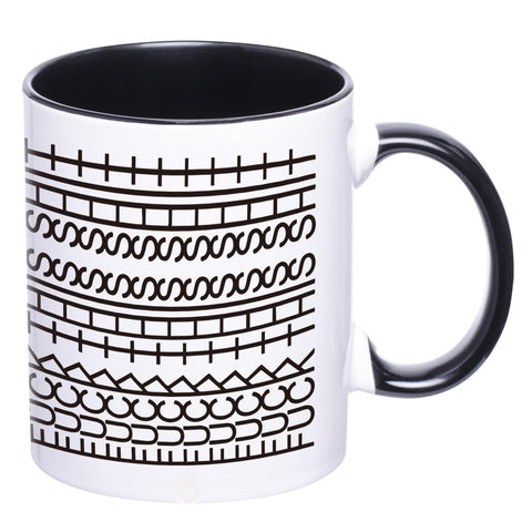 Milianquill Fuck This Shit Mug, front view, bold humor for daily coffee breaks.