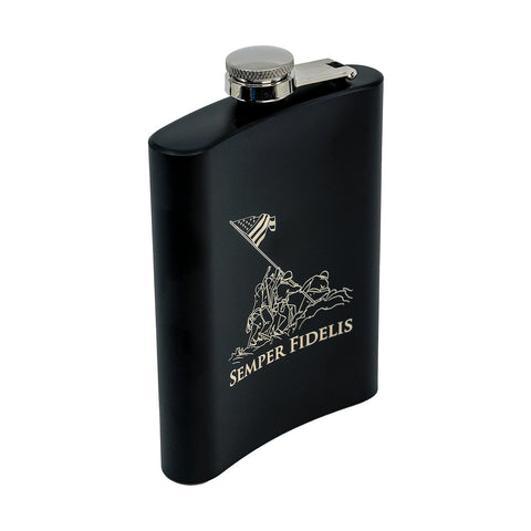 Military Gift Shop USMC Flask 8oz pocket fit for discreet use
