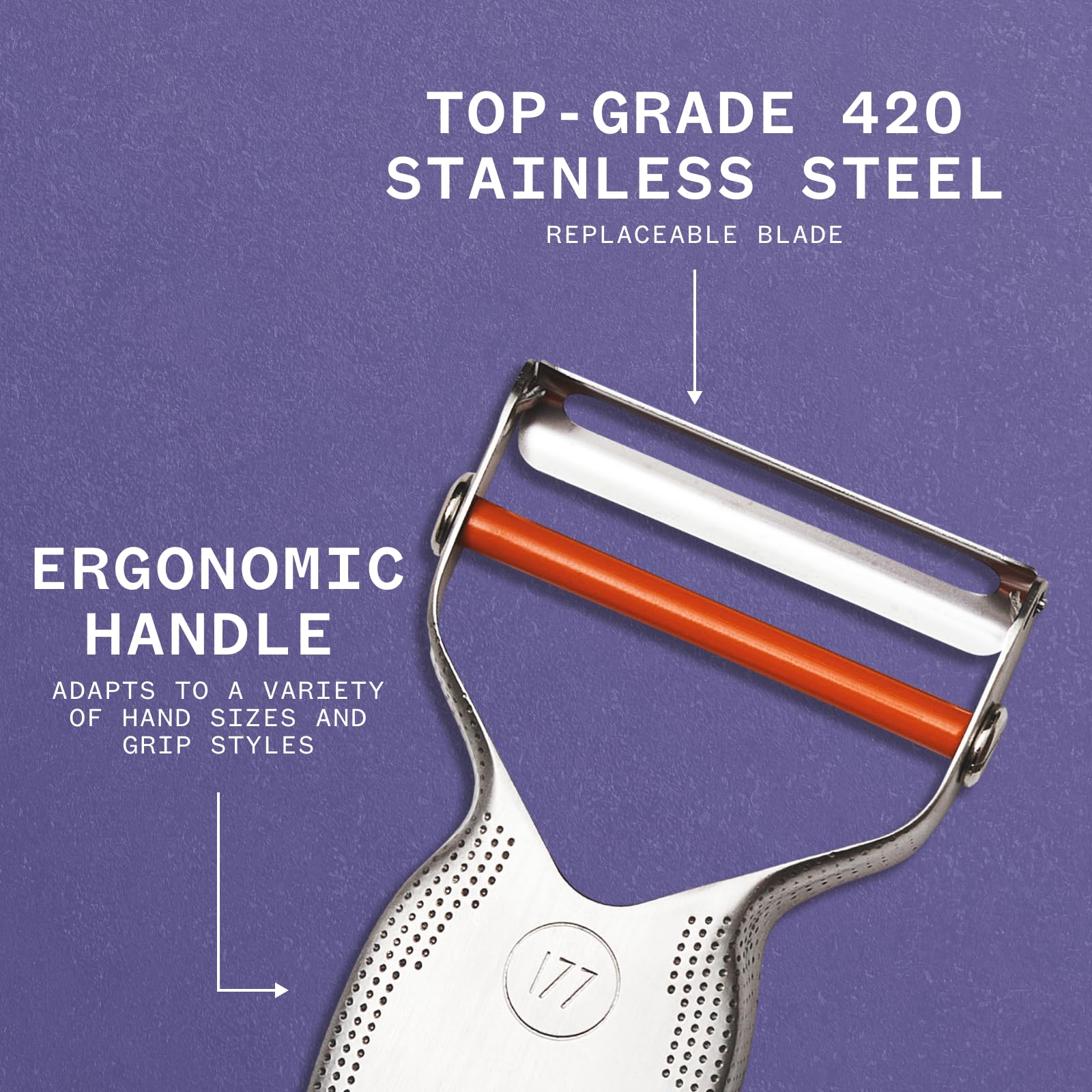 Milk Street Precision Peeler Y-peeler design enables precise peeling.