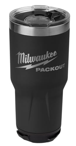 Milwaukee Packout insulated tumbler twist-lock connectivity shows safe modular integration with other PACKOUT components