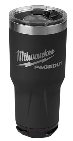 Milwaukee Packout insulated tumbler twist-lock connectivity shows safe modular integration with other PACKOUT components