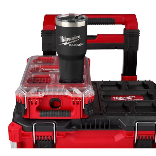 Milwaukee Packout insulated tumbler two-wall vacuum insulation preserves beverage temperature through the day