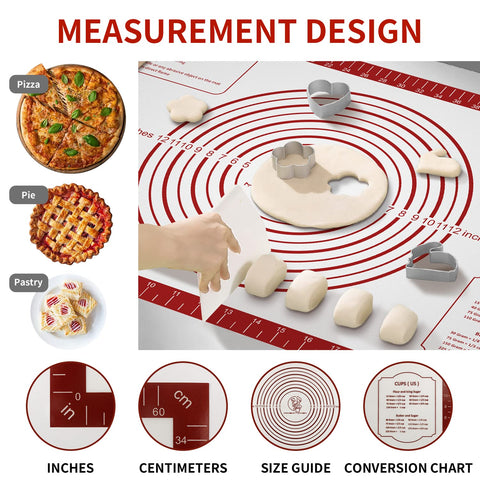 Mimekitchen baking mat withstands heat from -40°F to 450°F