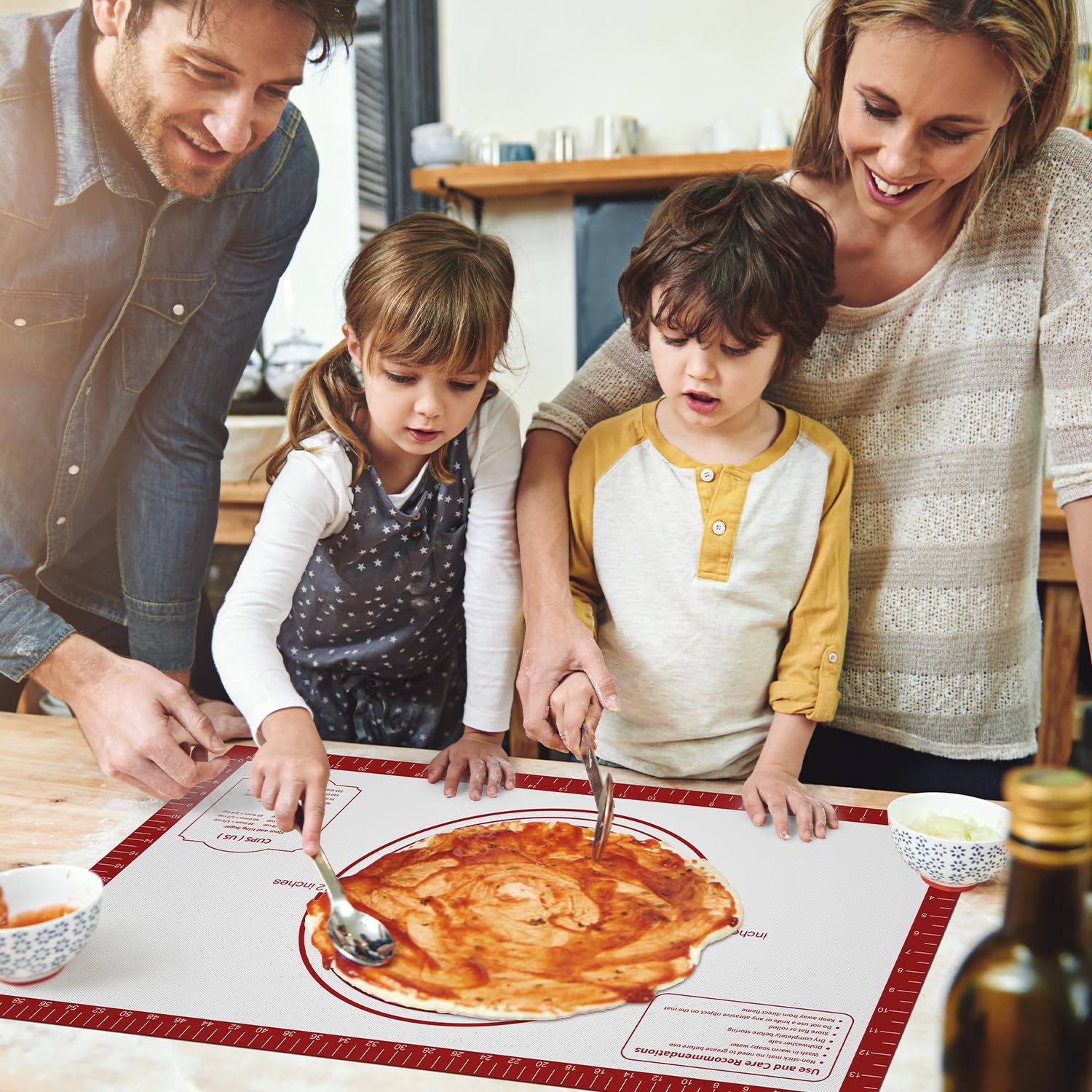 Mimekitchen large 26x16 inch mat suitable for cookies and bread