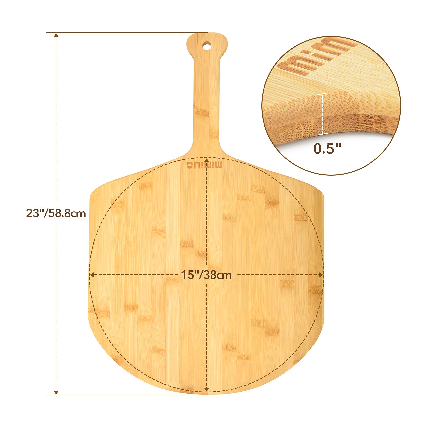 Mimiuo paddle used to cut fruit and vegetables safely.