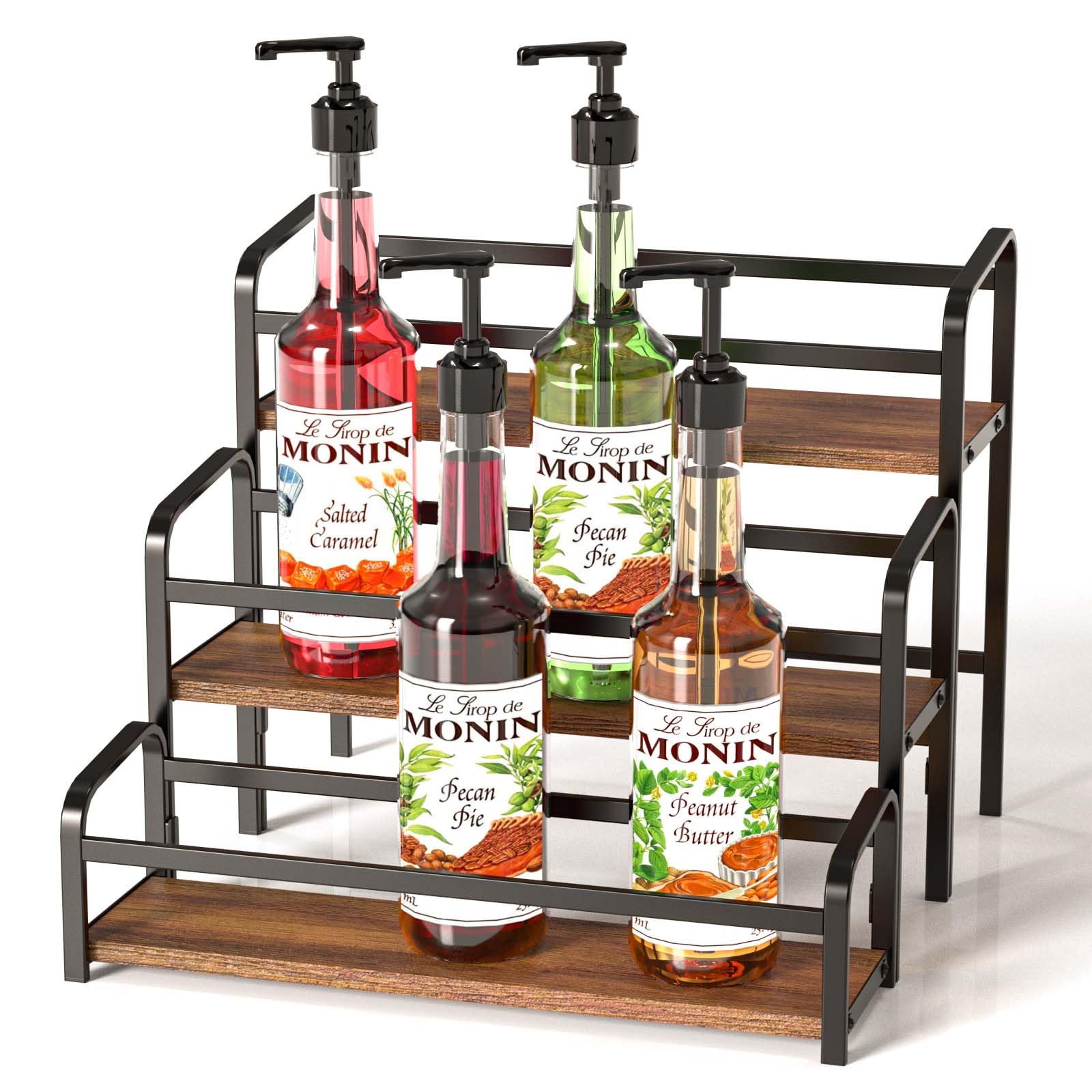 MIMIyasha Coffee Syrup Organizer with magnetic installation for quick setup