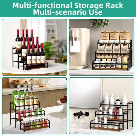 MIMIyasha countertop syrup and spice rack for easy access