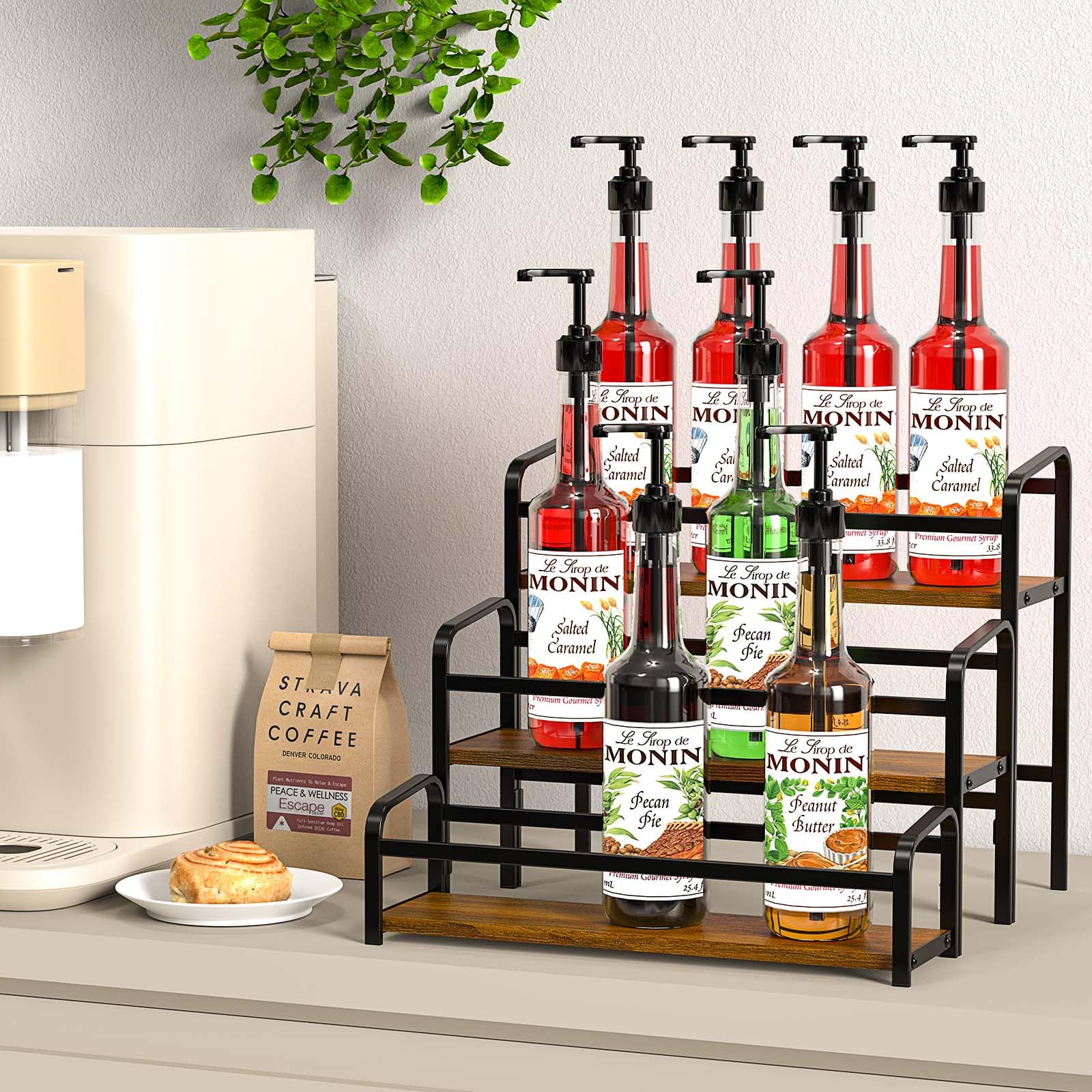 MIMIyasha versatile kitchen storage for syrups, spices, or condiments