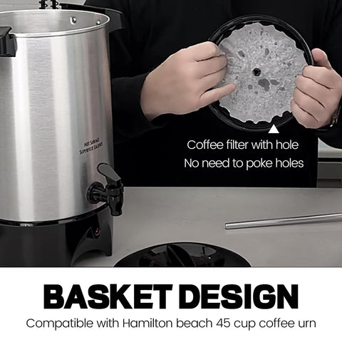 MIMORE 45-cup filter made of compostable paper for greener brewing