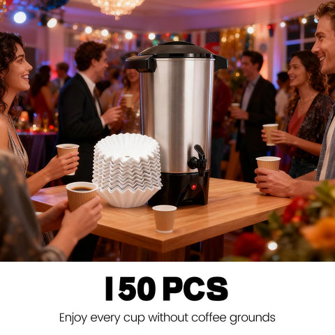 MIMORE snug-fit basket filter prevents slipping in large coffee urns