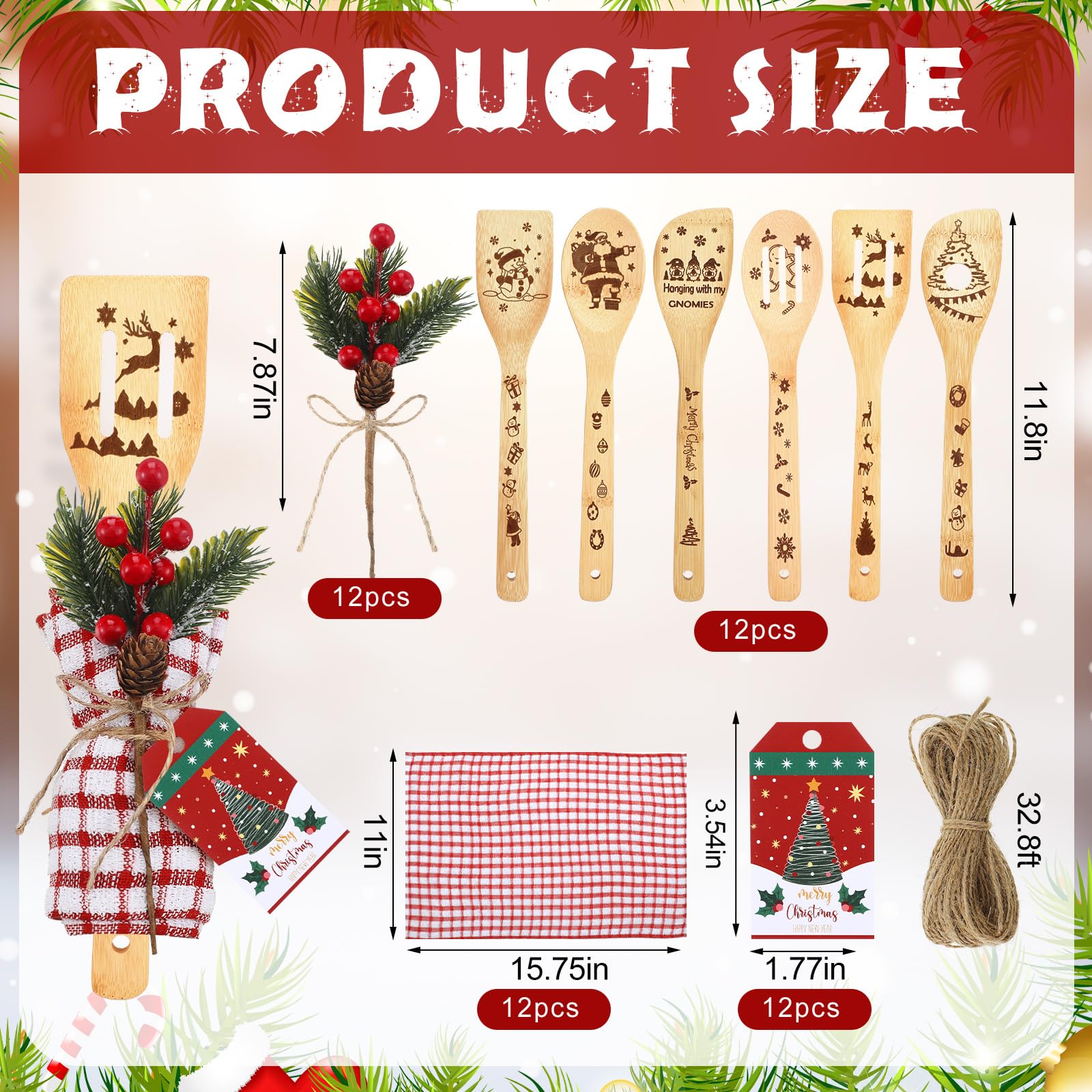 Mimorou artificial tree picks decorate holiday dishes.