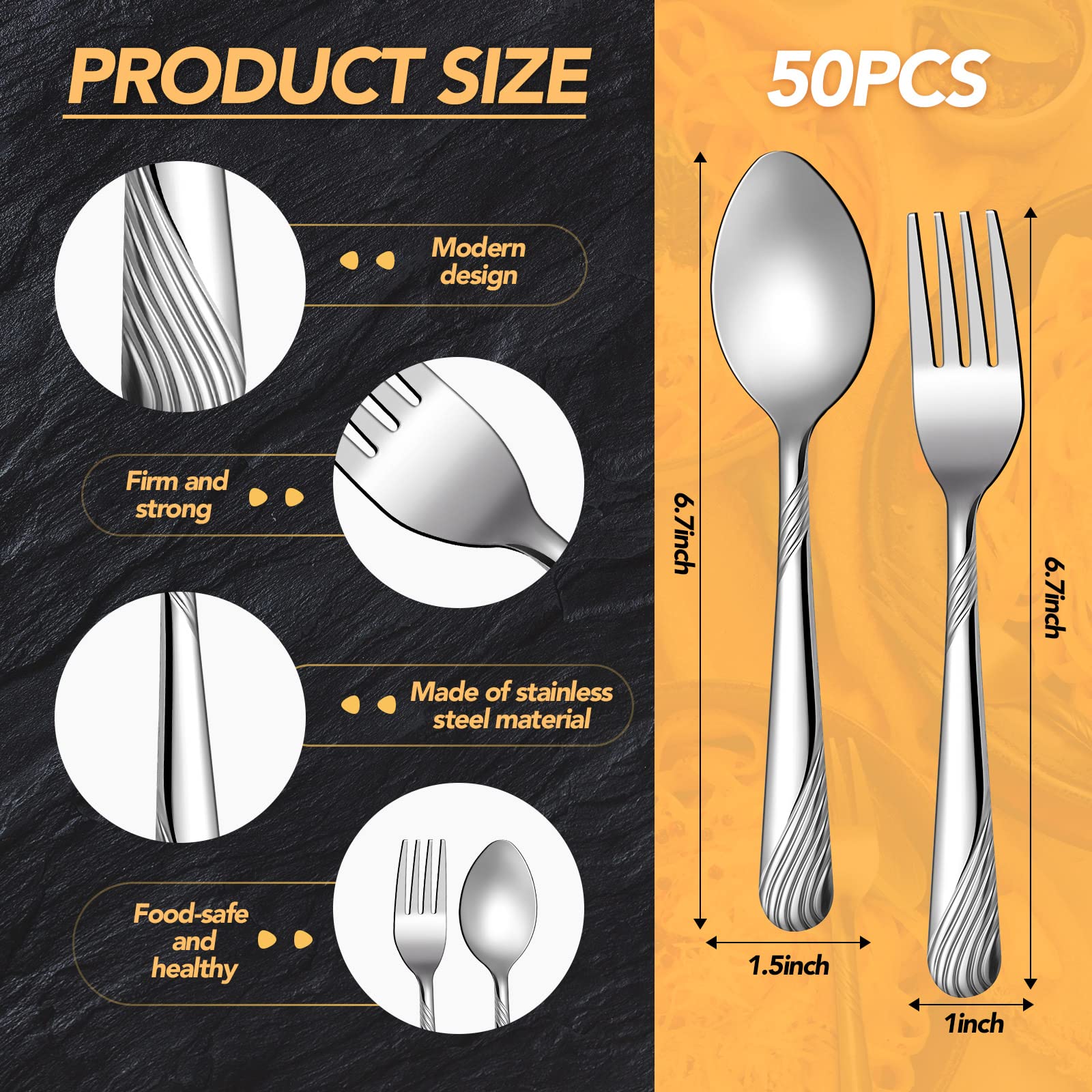 Minatee stainless steel forks provide sturdy daily service for meals.