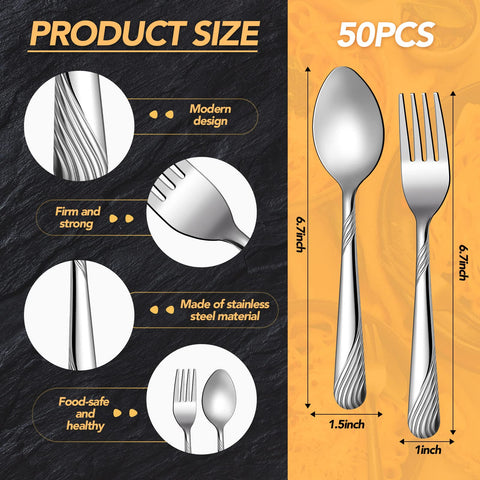Minatee stainless steel forks provide sturdy daily service for meals.