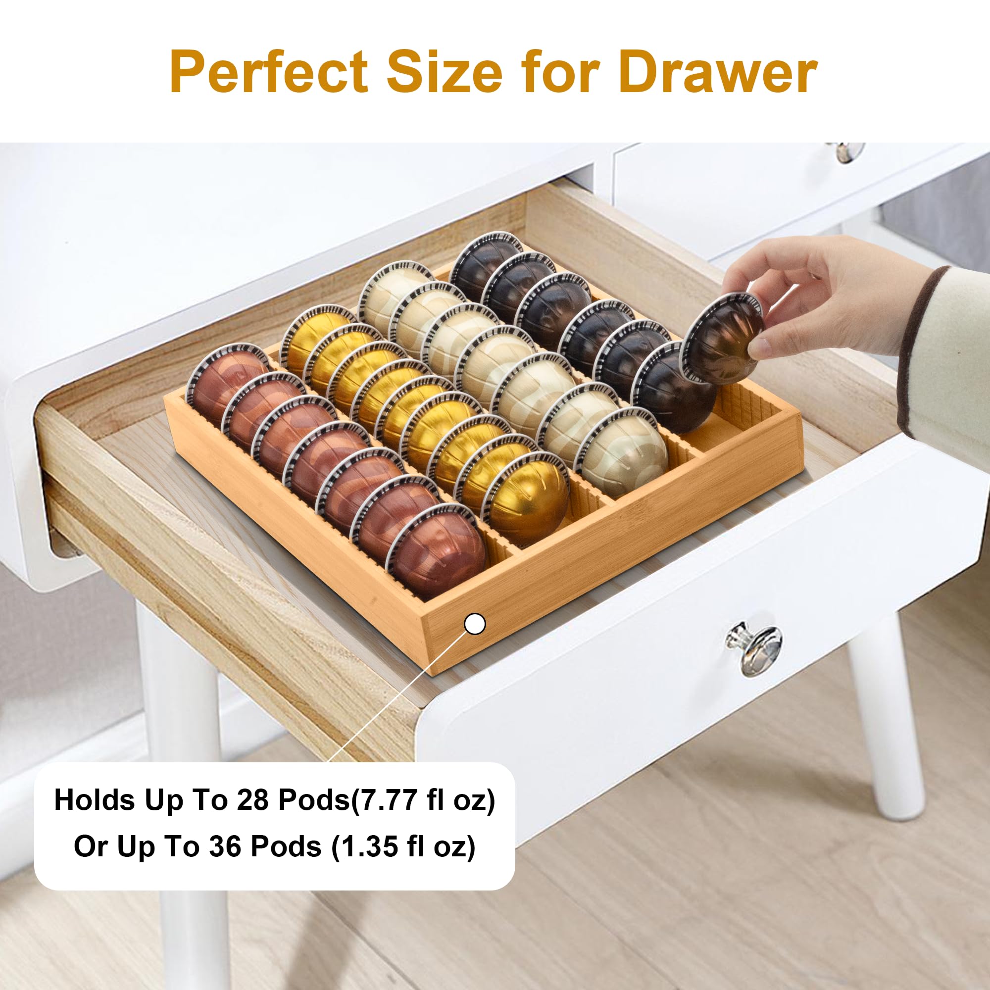 MinBoo-coffee-station-accessory enables organized storage and rapid pod access during busy mornings.