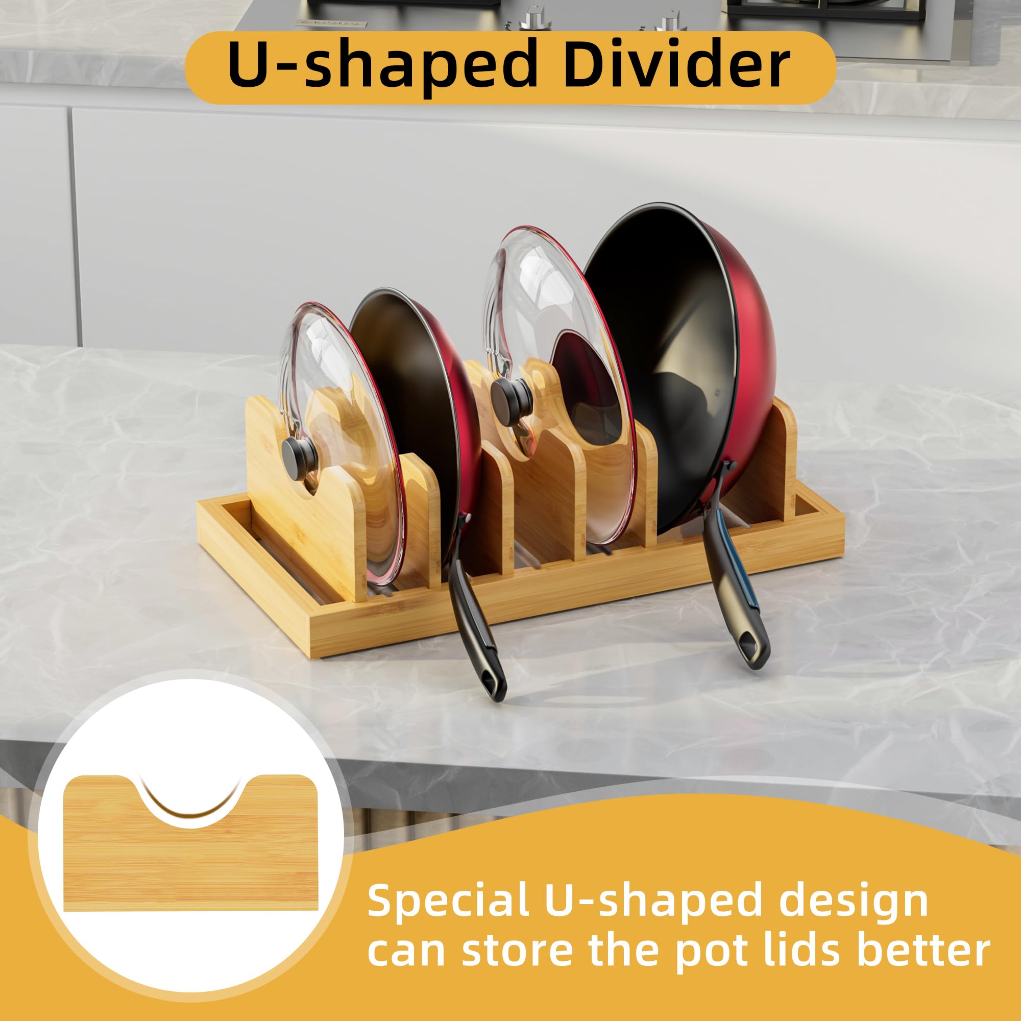 MinBoo easy-install pot organizer requires no tools.