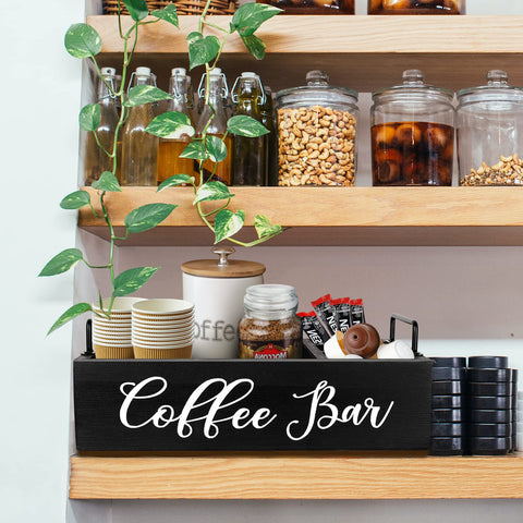 MINCORD black coffee bar holder blends with any kitchen style and elevates function
