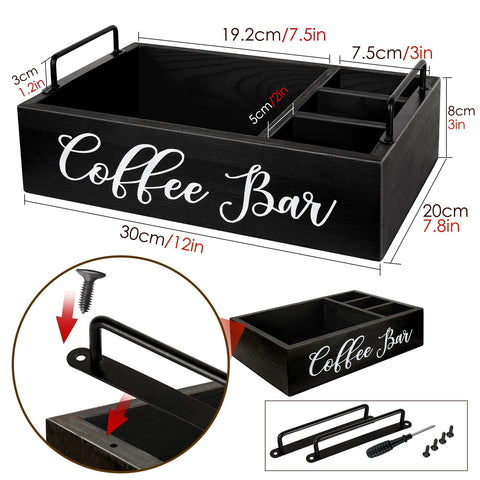 MINCORD farmhouse coffee bar decor adds rustic charm while improving countertop organization