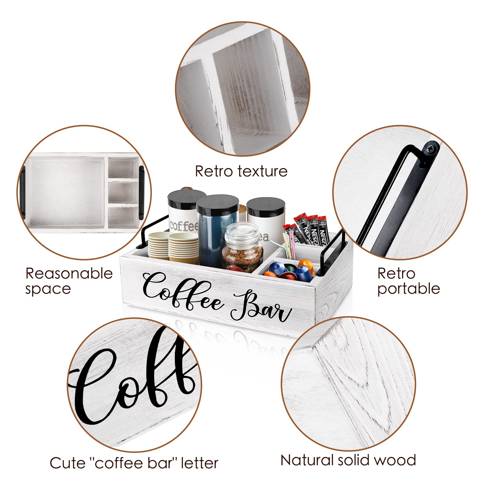 MINCORD multi-compartment design keeps coffee supplies neatly sorted and within reach