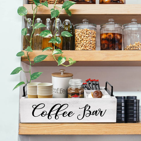 MINCORD white countertop organizer suits small spaces and enhances daily coffee rituals