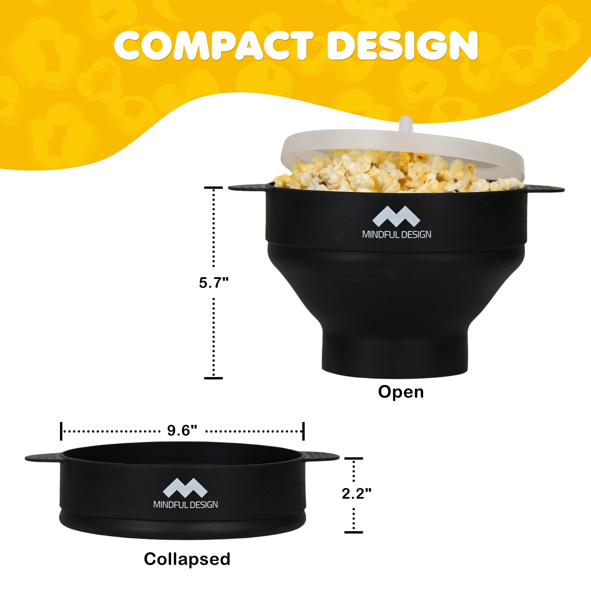 Mindful Design dishwasher-safe popcorn popper for quick cleanup after snacking.